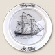 Holmegaard, 
Skibsplatte, 
1981, 
Brigantine, St. 
Peter, 19,5cm i 
diameter, 
Design Michael 
Bang ...