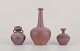 European studio 
ceramist.
Three vases in 
charmotto clay.
Mid 20th 
century.
Unsigned.
Perfect ...