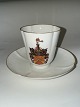 Porcelain 
coffee cup from 
Bing & Grøndahl 
with 
hand-painted 
decoration with 
coat of arms. 
Made ...