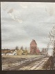 Ubekendt 
kunstner (20 
årh):
Brøndby Vester 
Kirke 1911.
Akvarel på 
papir.
Sign.: 
Monogram BH ...