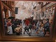 Bing & 
Grondahl, 
porcelain 
painting after 
painter by Paul 
Fischer - 
Ildløs i ...