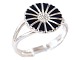 Bernhard Hertz 
sterling 
silver, black 
Daisy ring.
Hallmarked "BH 
925".
Ring size ...