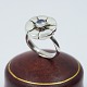 Georg Jensen; 
Ring of 
sterling silver 
with moonstones 
#36