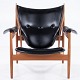 Finn Juhl / House of Finn Juhl
FJ 49 - ‘Chieftain Chair’ in teak and patinated black leather.
1 pc. in stock
Good, used condition
