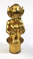 Arno 
Malinowski. 
Forgyldt 
bronzefigur. 
Lavet som 
signet. Højde 
11 cm.