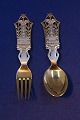 Michelsen 
Christmas 
spoons and 
forks of Danish 
gilt sterling 
silver. 
Anton 
Michelsen set 
...