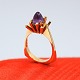 Ole Lynggaard; 
An amethyst 
ring in 14k 
gold