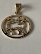 Pendant for necklace in 8 carat gold, stamped BH
