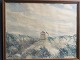 Anna Thalbitzer 
(1884-1970):
Parti fra 
Skagen 
Signal-Station 
med dannebrog 
1945.
Akvarel på ...