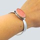 N. E. From silver jewellery.N. E. From; A bangle of sterling silver set with rosa quartz. ...