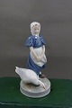 Royal 
Copenhagen 
porcelain 
figurine No 
527, Goose-girl 
24cm