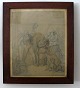Edvard Lehmann 
(1815-1892): 
Hjemkomsten fra 
krigen. Scene 
fra 3-års 
krigen 1848 - 
1850. Bly, ...