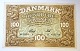 Danmark. 
Pengeseddel 100 
kr. 1928