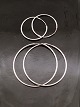 Set of 4 
sterling silver 
creole earrings