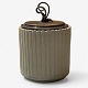 Arne Bang
Lid jar in fluted stoneware and silver with light glaze.
1 pc. in stock
