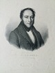 Emilius 
Bærentzen 
(1799-1868):
Portræt af 
Johan Ludvig 
Heiberg 
(1791-1860).
Litografi på 
...