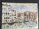 Ubekendt 
kunstner (20 
årh):
Parti fra 
Venedig.
Olie/Akvarel 
på papir.
uden ...