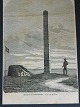 Carl Thomsen 
(1847-1912):
Mindestøtten 
på 
Skamlingsbanken 
1868.
Xylografi på 
papir.
Tegnet af ...