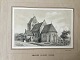 Litografier af 
Sønder Alslev 
Kirke på 
Falster 1867.