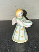 Figur af 
bemalet engel i 
keramik som 
lyseholder fra 
den bornholmske 
lervarefabrik 
Lauritz ...