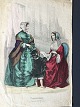 Ubekendt 
kunstner (19 
årh):
Dame Mode 
1852.
Farvelitografi 
på papir.
Illustrationer 
til ...