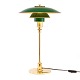 Poul 
Henningsen, 
1894-1967:  PH 
3/2 bordlampe, 
med 
grønlakerede 
metalskærme og 
stel i poleret 
...
