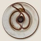 Bornholmsk 
keramik, 
Søholm, 
Lysestage med 
æble, 17,5cm i 
diameter, 4cm 
høj *Pæn stand*
