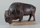Kuno Norvark 
(1913-1989) for 
Bing og 
Grøndahl. 
Kolossal og 
sjælden 
bisonokse i 
glaseret ...