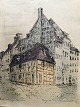 Sigrid 
Bech-Knudsen 
(1864-1948):
Café "Det 
Skarpe Hjørne" 
- Hjørnet 
mellem Adelgade 
og ...