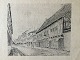 N.C. Thorn (20 
årh):
Gadeparti 1925
Radering på 
papir.
Sign.: N.C. 
Thorn 1925 ( i 
...