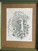 Henning Knudsen 
(1908-80):
Pige i 
kløvermark.
Fra en serie 
med forskellige 
motiver med 
fauna ...