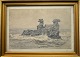 Mølsted, 
Christian 
Ferdinand 
Andreas (1862 - 
1930) Danmark: 
Klipper ved 
Hammeren, 
Bornholm. Bly 
...