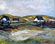 Kastrup, Leif 
(1946 - ) 
Denmark: Dune 
landscape with 
houses.