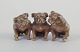 Wienerbronze, 
Østrig. 
Miniature Art 
Deco skulptur 
af tre ...