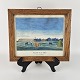 Farvebelagt 
tegning med 
motiv af et 
landbrug med 
køer på marken.
Titel: 
Klitgaard - set 
fra ...