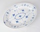 Ovalt Fad - Nr. 
17 - Porcelæn - 
Blåmalet - 
Musselmalet - 
...