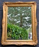 Forgyldt spejl, 
Danmark, 19. 
årh. Bobinette 
ramme med 
udskæringer med 
rocailler og 
bladværk. H: 
...