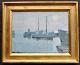 Ibsen, Børge 
(1913 - 2002) 
Danmark: 
Fiskekuttere i 
en havn.