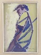 Gunnar 
Johansson.
Gouache. 
Mandsportræt.