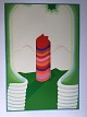Gudrun von 
Leitner (født 
1940):
Komposition 
1971-
Farvelitografi 
på papir.
Sign.: Gudrun 
von ...