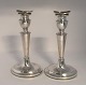 Silver 
candlesticks 
with oval base 
(830). A pair. 
Height ...