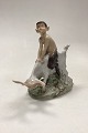 Royal 
Copenhagen 
Figur - Faun på 
ged No. 737. 
Designet af 
Chr. Thomsen i 
1906. Måler 20 
cm x 22 ...