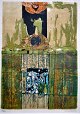 Vielfaure, 
Jean-Pierre ( 
1930 - 2015 ) 
Frankrig: 
Komposition i 
grønt.1968. Farvelitografi.
 ...