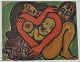 Heerup, Henry 
(1907 - 1993) 
Danmark: 
Komposition. 
Farvelitografi. 
40 x 50 cm. 
Indrammet: 51  
x ...