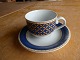 Liselund dark blue porcelain by Royal Copenhagen, set of coffee cups 072/073.