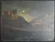 Ubekendt 
kunstner (18. 
årh.): 
Månelandskab 
med byer og 
mand. Olie på 
egepanel. 
Usigneret. 25 x 
...