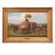 Vilhelm 
Pedersen, 
1820-59, olie 
på lærred
Dansk 
guldalder 
høstmotiv 
indrammet i ...