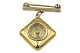 14 karat guld, 
broche med 
kompas vedhæng. 
Kompasset 
virker.
Stemplet 
"585".
Kompasset ...