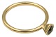 8 karat guld, 
ring med lille 
sort sten.
Stemplet "333 
HHN.  M I". 
Ringstørrelse 
...