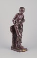 Joaquim Anglés 
Cané 
(1859-1911), 
fransk 
billedhugger.
“Un 
Philosophe”. 
Stor 
bronceskulptur, 
...